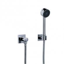 Rohl 634.13.200.PN - Charleston Square Wall Mounted Handshower Set With Handshower Wall Outlet Handshower Holder And Ho