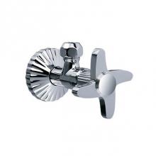 Rohl 637.12.100.PN.11 - Cronos 1/2'' Angle Stop Valve With Clear Crystal Handles In Polished Nickel