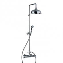 Rohl 637.20.260.APC.11 - Cronos Wall Mounted Exposed Thermostatic Shower Mixer With Clear Crystal Handles In Polished Chrom