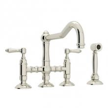 Rohl A3522LMPN-2 - Rohl Diamir 2 Single Lever Single Hole Lavatory Faucet In Polished Nickel With Single Metal Lever