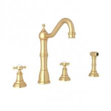 Rohl U.4775X-SEG-2 - Edwardian™ Two Handle Kitchen Faucet With Side Spray