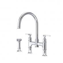 Rohl U.SB57D3LMAPC - Southbank™ Bridge Kitchen Faucet With Side Spray