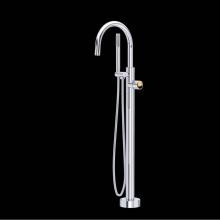 Rohl TEC06HF1IWPCG - Eclissi™ Single Hole Floor Mount Tub Filler Trim With C-Spout