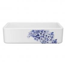 Rohl RC3618WHBSBS - 36'' Lancaster Single Bowl Farmhouse Apron Front Fireclay Kitchen Sink With Blossom Desi