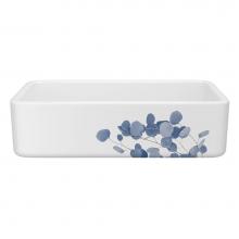 Rohl RC3618WHECBG - 36'' Lancaster Single Bowl Farmhouse Apron Front Fireclay Kitchen Sink With Eucalyptus D