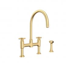 Rohl U.4272X-SEG-2 - Holborn™ Bridge Kitchen Faucet With C-Spout and Side Spray