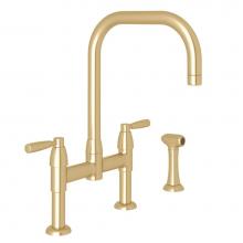 Rohl U.4279LS-SEG-2 - Holborn™ Bridge Kitchen Faucet With U-Spout and Side Spray