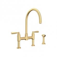 Rohl U.4273LS-SEG-2 - Holborn™ Bridge Kitchen Faucet With C-Spout and Side Spray