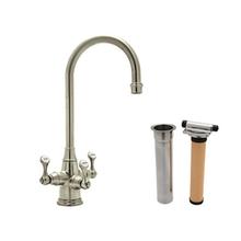Rohl U.KIT1220LS-STN-2 - Georgian Era™ Three Handle Bar/Food Prep Filter Kitchen Faucet Kit