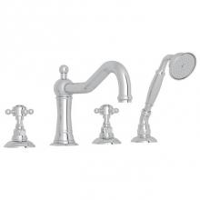 Rohl A1404XCAPC - Rohl Country Bath Acqui Four Hole Deck Mounted Tub Filler