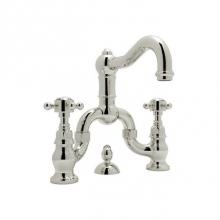 Rohl A1419XCPN-2 - Rohl Country Bath Acqui Deck Mounted Lavatory Bridge Faucet