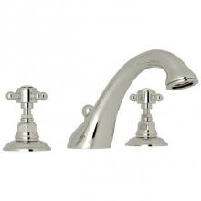 Rohl A1454XCPN - Rohl Country Bath Viaggio Three Hole Deck Mounted Tub Filler