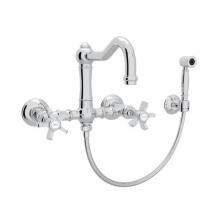 Rohl A1456XWSAPC-2 - Rohl Country Kitchen Wall Mounted Bridge Faucet