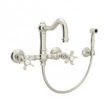 Rohl A1456XWSPN-2 - Rohl Country Kitchen Wall Mounted Bridge Faucet