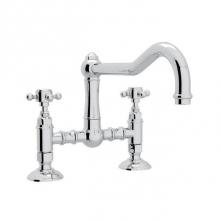 Rohl A1459XMAPC-2 - Rohl Country Kitchen Deck Mounted Bridge Faucet