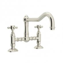 Rohl A1459XMPN-2 - Rohl Country Kitchen Deck Mounted Bridge Faucet