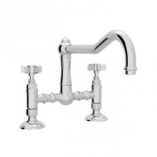 Rohl A1459XAPC-2 - Rohl Country Kitchen Deck Mounted Bridge Faucet