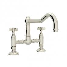 Rohl A1459XPN-2 - Rohl Country Kitchen Deck Mounted Bridge Faucet