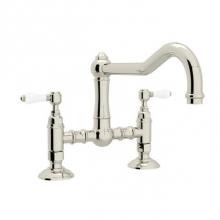 Rohl A1459LPPN-2 - Rohl Country Kitchen Deck Mounted Bridge Faucet