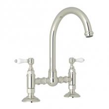 Rohl A1461LPPN-2 - Rohl Country Kitchen Deck Mounted Bridge Faucet