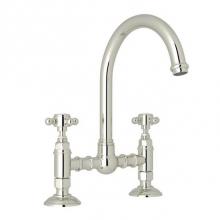 Rohl A1461XMPN-2 - Rohl Country Kitchen Deck Mounted Bridge Faucet