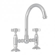 Rohl A1461XAPC-2 - Rohl Country Kitchen Deck Mounted Bridge Faucet