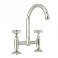 Rohl A1461XPN-2 - Rohl Country Kitchen Deck Mounted Bridge Faucet