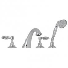 Rohl A1464LCAPC - Rohl Country Bath Viaggio Four Hole Deck Mounted Tub Filler