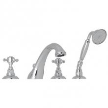 Rohl A1464XCAPC - Rohl Country Bath Viaggio Four Hole Deck Mounted Tub Filler