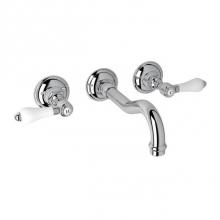 Rohl A1477LPAPCTO-2 - Rohl Italian Bath Acqui Trim Set Only With No Rough Valve Body To Wall Mounted Three Hole Widespre