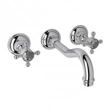 Rohl A1477XCAPCTO-2 - Rohl Italian Bath Acqui Trim Set Only With No Rough Valve Body To Wall Mounted Three Hole Widespre