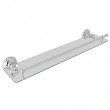 Rohl A1480CAPC - Rohl Country Bath Wall Mounted 24'' Wide Glass Vanity Shelf