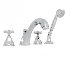 Rohl A1904XMAPC - Rohl Palladian Four Hole Deck Mounted Tub Filler