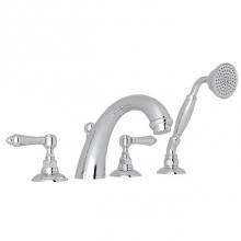 Rohl A2104LMAPC - Rohl Country Bath San Julio Four Hole Deck Mounted Tub Filler