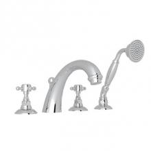 Rohl A2104XMAPC - Rohl Country Bath San Julio Four Hole Deck Mounted Tub Filler