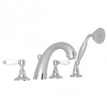 Rohl A2104LPAPC - Rohl Country Bath San Julio Four Hole Deck Mounted Tub Filler