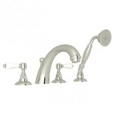 Rohl A2104LPPN - Rohl Country Bath San Julio Four Hole Deck Mounted Tub Filler