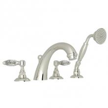 Rohl A2104LCPN - Rohl Country Bath San Julio Four Hole Deck Mounted Tub Filler