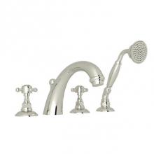 Rohl A2104XCPN - Rohl Country Bath San Julio Four Hole Deck Mounted Tub Filler