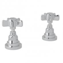 Rohl A2311XAPC - Rohl San Giovanni Bath Pair Of 1/2'' Hot And Cold Sidevalves Only In Polished Chrome Wit