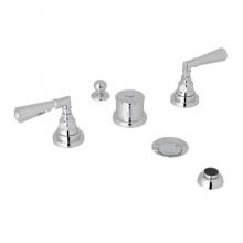 Rohl A2360LMAPC - Kit Rohl San Giovanni Bath Five Hole Bidet In Polished Chrome With Metal Lever Handles
