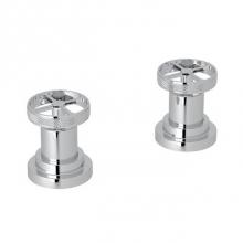 Rohl A3311IWAPC - Rohl Campo Bath Pair Of 1/2'' Hot And Cold Sidevalves Only In Polished Chrome With Wheel