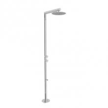 Rohl L00362APC - Bossini Nek Floor Connection Free Standing Outdoor Shower Column Made Of Stainless Steel With Two