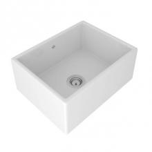 Rohl MS2418WH - Shaker™ 24'' Single Bowl Farmhouse Apron Front Fireclay Kitchen Sink