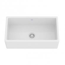 Rohl MS3318WH - Shaker™ 33'' Single Bowl Farmhouse Apron Front Fireclay Kitchen Sink