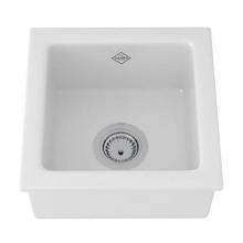 Rohl RC1515WH - Lancaster™ 15'' Single Bowl Fireclay Bar/Food Prep Kitchen Sink