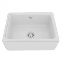 Rohl RC2418WH - Lancaster™ 24'' Single Bowl Farmhouse Apron Front Fireclay Kitchen Sink