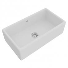 Rohl RC3318WH - Lancaster™ 33'' Single Bowl Farmhouse Apron Front Fireclay Kitchen Sink