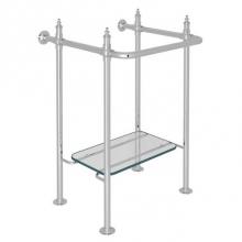 Rohl RW2231APC - Wash Stand With Glass Shelf