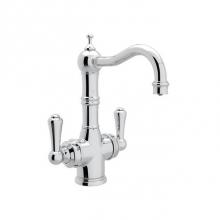 Rohl U.1469LS-APC-2 - Perrin & Rowe® Edwardian Filtration 2-Lever Bar/Food Prep Faucet with Lever Handles in Po